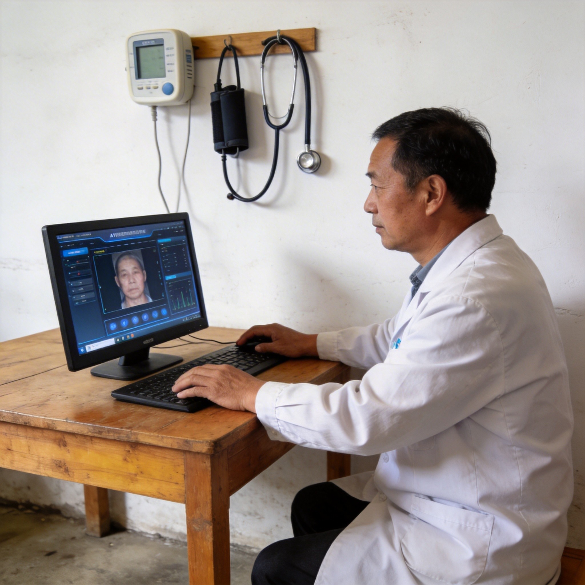 村医使用AI助手进行诊断