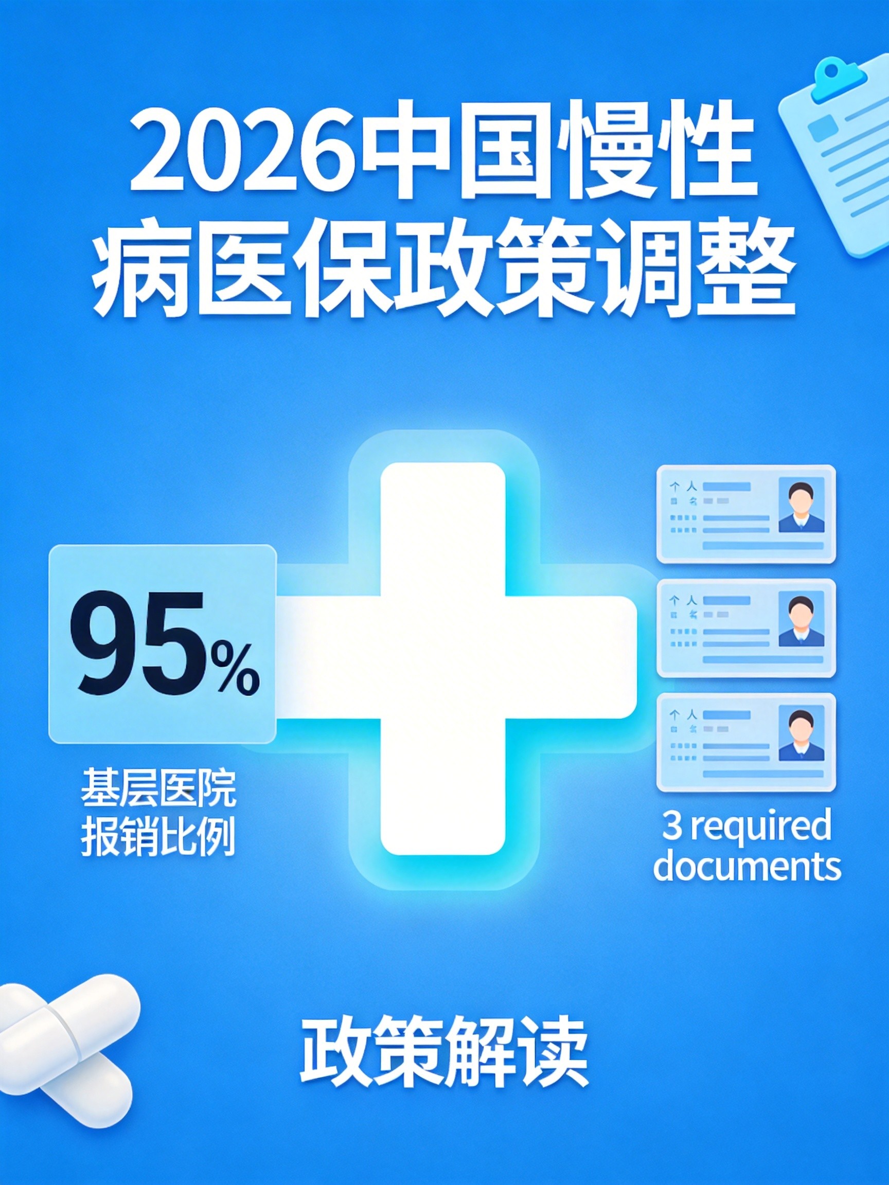 4月起慢病报销比例上调，只带3样材料！2026年医保新政全解读