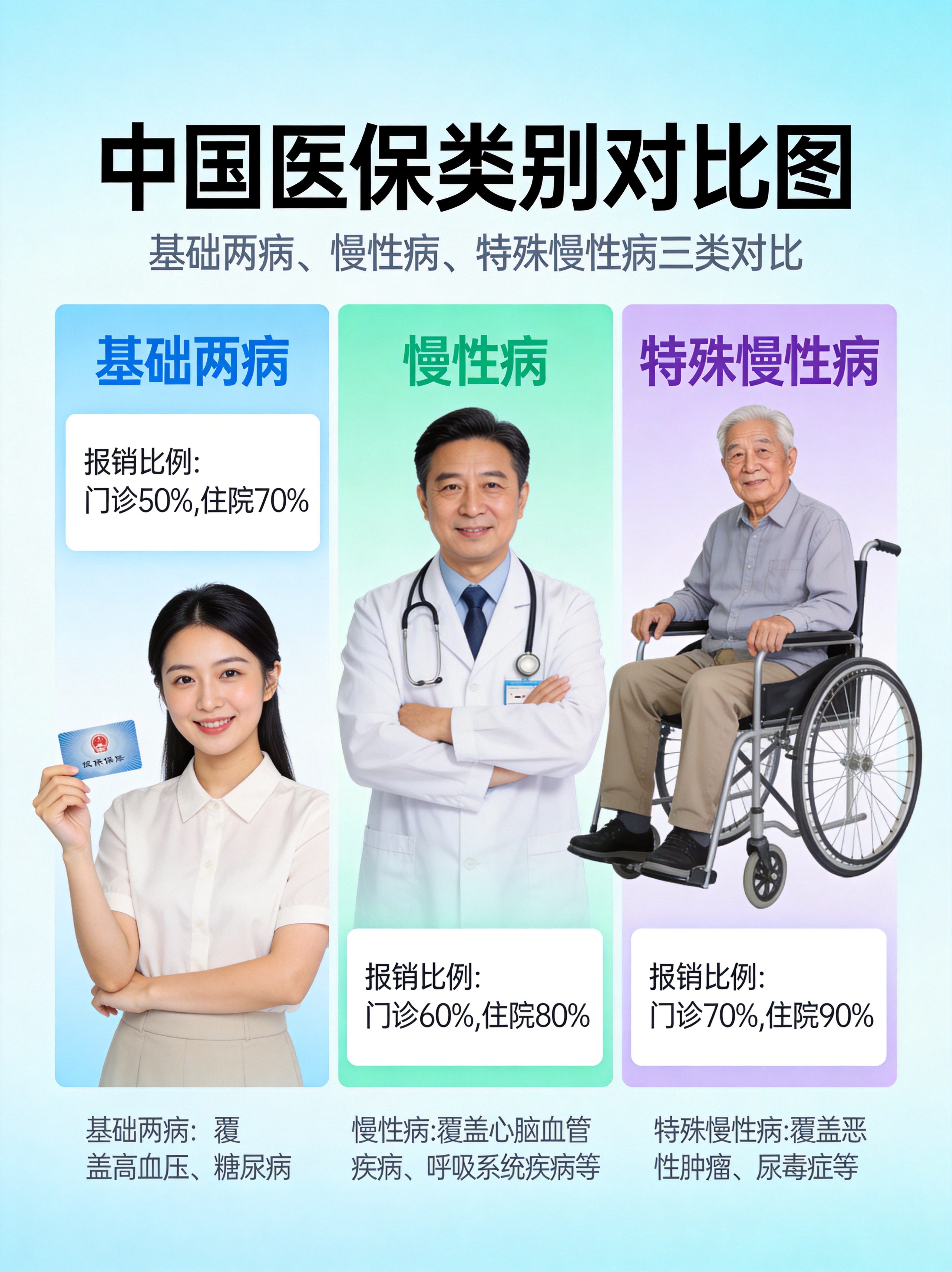 三类待遇对比