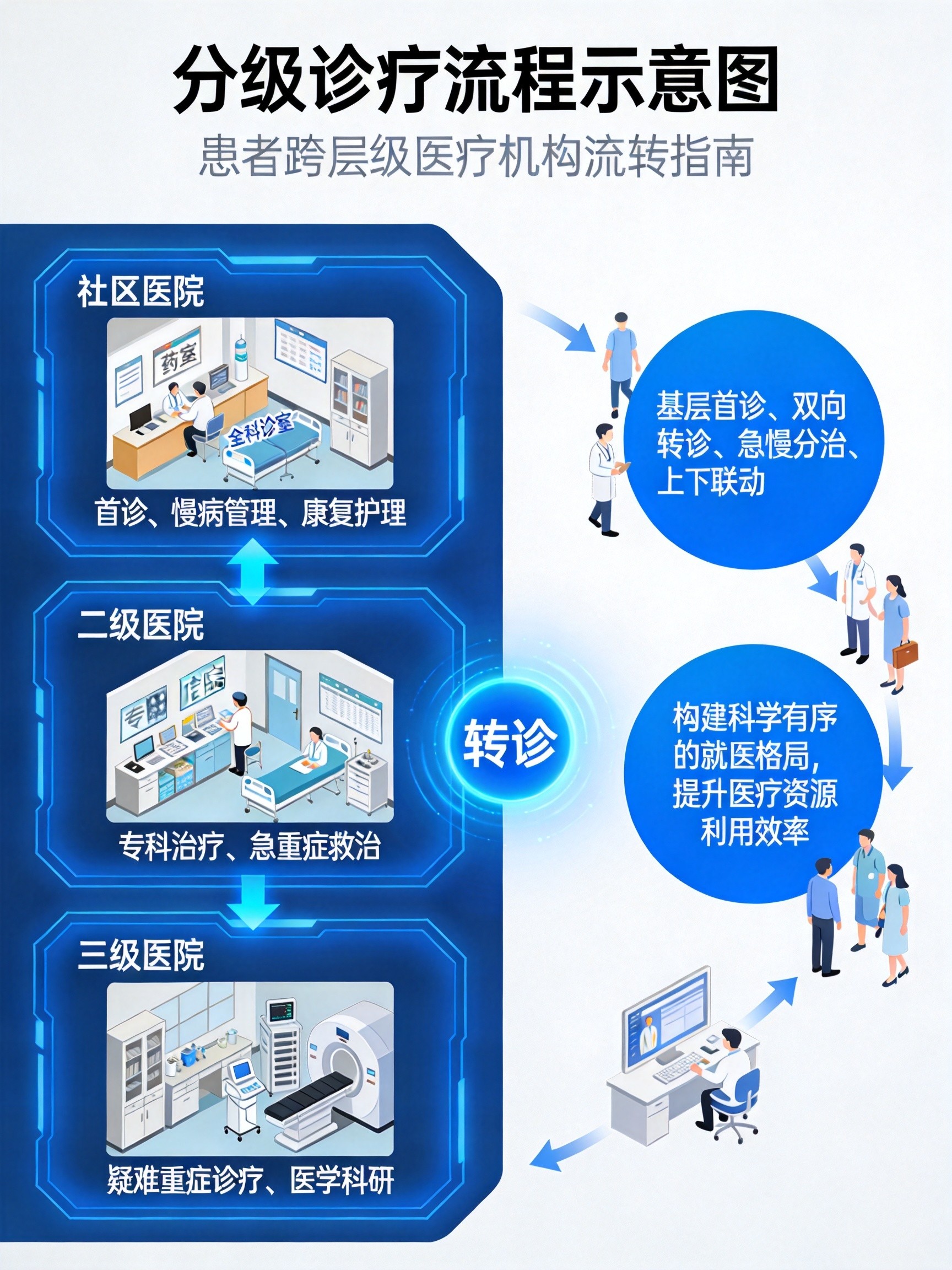 三级医院与基层医疗资源对比