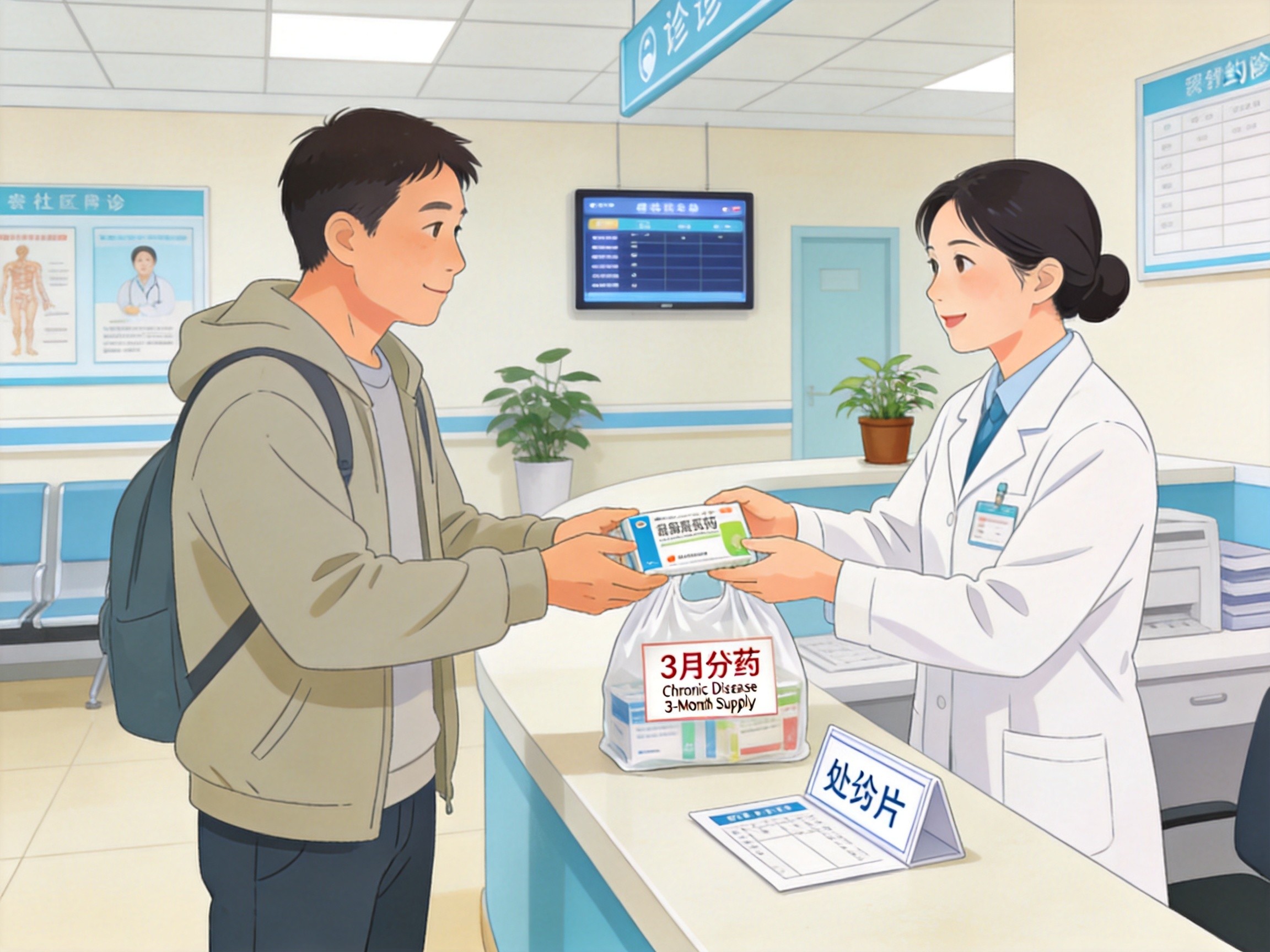 7月起慢病长处方全面落地，一次开三个月药更便民